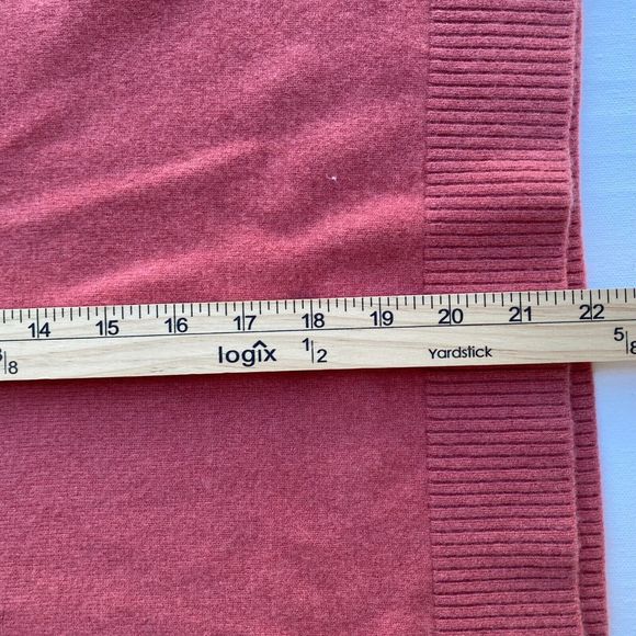 KELLOGG Women's 100% Cashmere Sweater S Coral Red Long Sleeve Crew Neck Pullover - Picture 6 of 6
